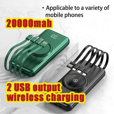 $23.99 • Buy Portable 20000mah Power Bank USB Backup Battery Charger For Mobile Phone