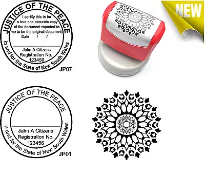 New JUSTICE OF THE PEACE NSW Custom Flash Stamp Pre & Self Inking Refillable • $23.30