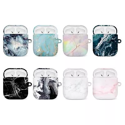 Case For Airpods 1 2 3 Pro Cover Hard Shell Marble Granite • £6.99