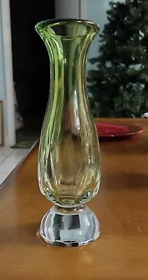 $85 • Buy Val St. Lambert Rare Green Glass Vase  9  Art Deco Vase (2.5lbs.) Obo