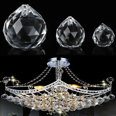 £4.21 • Buy Crystal Round Ball Prism Hanging Ornament DIY Pendant Accessory Xmas Decor G#;~
