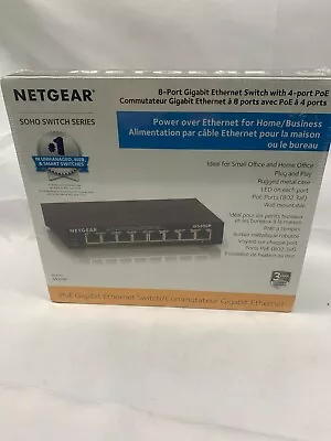 NETGEAR  8-Port Gigabit Ethernet Switch 4-Port POE (GS308P-100NAS)*New • $59.99
