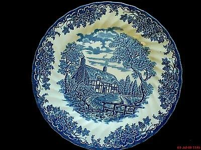 Myott The Brook Tennyson Blue Staffordshire 10 In Dinner Plate X1 C1982 ( 2 Ava) • £8.99