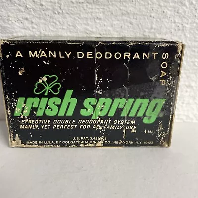 Vintage Black Box Irish Spring A Manly Deodorant Soap Bar 5 Oz (new-old Stock) • $11.95