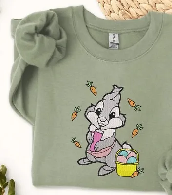 Disney Easter Thumper Bunny Embroidered Sweatshirt/Hoodie Or Kids T-Shirts • £20.27