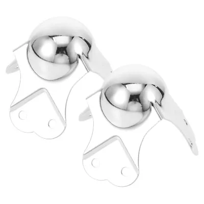  2 Pcs Alloy Aviation Cabinet Accessories Metal Corner Protector Silver • £10.55