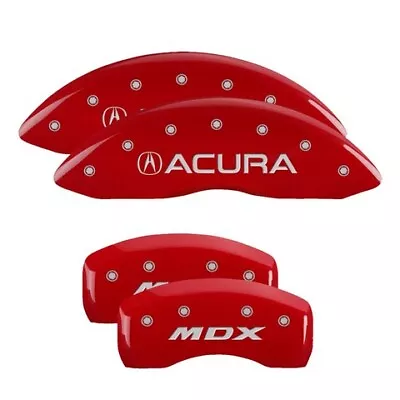 MGP Caliper Covers Set Of 4 Red Finish Silver Acura / MDX • $289