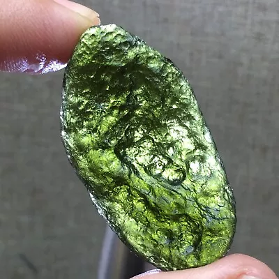 57Ct MOLDAVITE From Czech Republic From Meteorite Impact With Chips • $9.99
