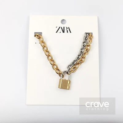 $49.99 • Buy ZARA Gold/Silver Padlock Necklace : 1856/340