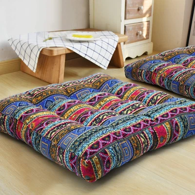 £17.09 • Buy Mandala Square Floor Cushion Garden Cotton Linen Seat Cushions Yoga Sofa Pads UK