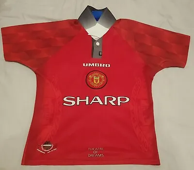 Man Utd 1996/98 Umbro Home Shirt . Cantona #7. Youth XL/Adult XS.  • £50