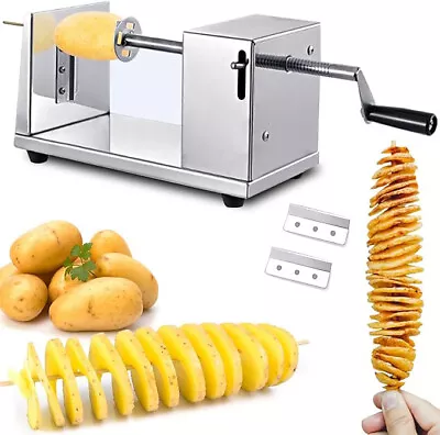 Potato Spiral Cutter Manual Stainless Steel Twisted Curly Fry Carrots Cucumbers • $21.97