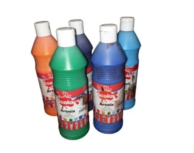 Scola AM600/36 Artmix Ready-mix Paint 600mlPack Of 5 Assorted Colours • £14.99