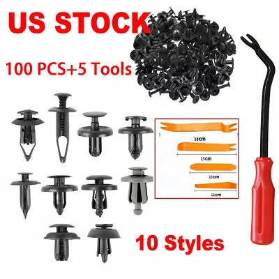 100pcs Bumper Clips FENDER TRIM Car Push Pin Rivet Fastener Retainer 9 8 7 6mm • $7.29