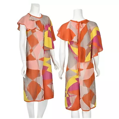 M MISSONI Colorful Knit Jumpsuit Romper W/Attached Shoulder Cape SIZE IT40 US4-6 • $169