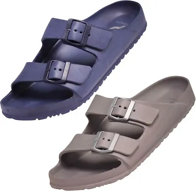 NORTY Men's Indoor Outdoor 2 Strap Adjustable Buckles Slide Sandal • $15.90