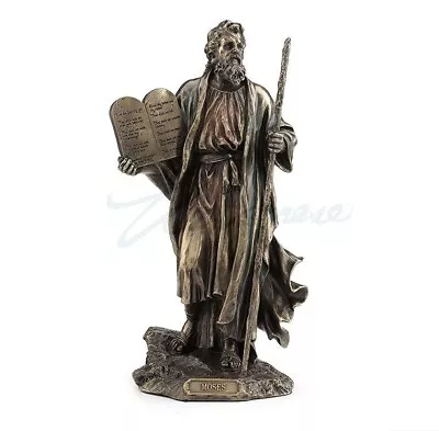 Veronese Designs 'Moses Holding The Ten Commandments' Cold Cast Bronze Statue • $74