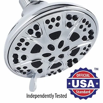 $14.99 • Buy AquaDance® High Pressure 5-Inch Shower Head With 6-Settings, Chrome Finish