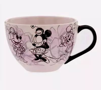 Disney Minnie Mouse Pink Sketch Art Large Ceramic Soup Mug - 18 Oz. NEW • $29.95