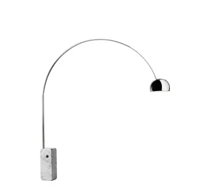 £1872.57 • Buy Flos Arc LED Floor Lamp 240cm Steerable Steel Rod Marble Base
