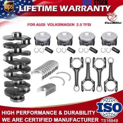 Crankshaft / Piston & Rings /Con Rod / Bearings Kit For 15-22 2.0 TSI Audi A4 A6 • $89.50