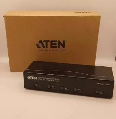 Aten VS0401 4-Port VGA Switch With Audio *Brand New* • $41.88