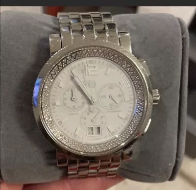 Michele Sport Sail Diamond Stainless Steel Watch • $800