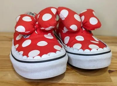 Vans Disney Authentic Minnie Mouse Bow Slip-On Shoes Kids Size 3 Pre-owned  • $50