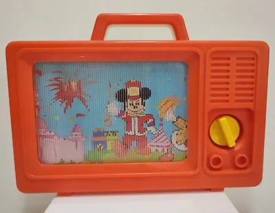 Vintage Disney Mickey Mouse Plastic Musical TV Screen Wind Up Dumbo Working • $19.90