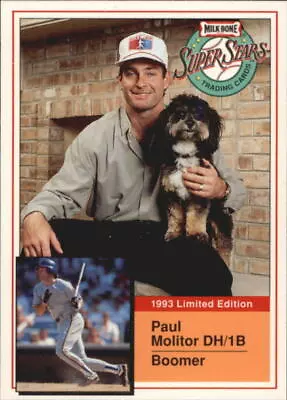 1993 Milk Bone Super Stars #1 Paul Molitor - NM-MT • $1.50