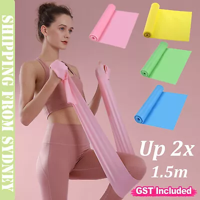 UP2X 1.5m Elastic Yoga Stretch Resistance Bands Exercise Fitness Band Theraband • $4.37