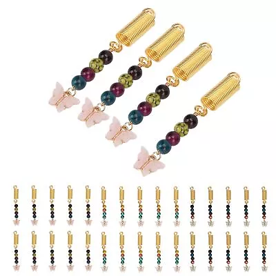 10pcs Hair Spring Dreadlock Pendants Alloy Beads Vintage DIY Braid GS0 • $16.40