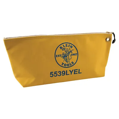$21.99 • Buy Klein Tools 5539LYEL Zipper Bag, Large Canvas Tool Pouch, 18-Inch, Yellow
