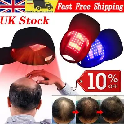 Laser&LED Red Lights Therapy Cap Hair Growth Fast Regrowth Anti Hair Loss Hat • £2.99