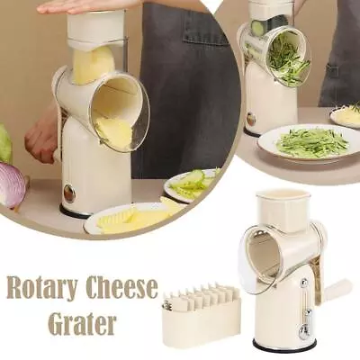 Sumetas Cheese Grater Rotary Cheese Grater Kitchen Mandoline Vegetable Slicer • £37.27