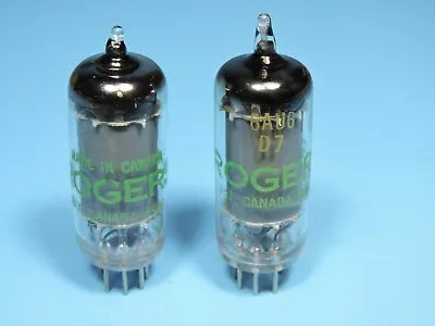 2 Vintage Rogers 6AU6 Vacuum Tubes -  AVO Tested Strong 100%  - 1957 - 1960 Era • $8