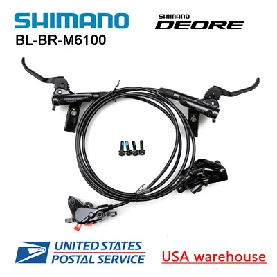 SHIMANO DEORE BR-BL-M6100 Bike MTB Hydraulic Disc Brake Set F&R 800/1450mm (OE) • $164.99