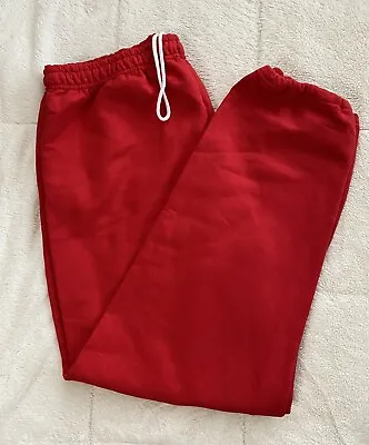 Gildan Men Ultra Blend Red With-Pockets Sweatpants Size 2XL • $15.99