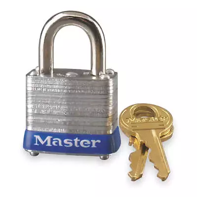 MASTER LOCK 7 Keyed Padlock 1/2 InRectangleSilver • $12.02