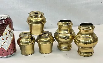 Lot Of Antique Brass Bed Parts Spindle END CAPS & Decorative SLEEVES 1-7/16 Tube • $10