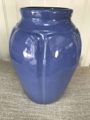 $89 • Buy Zanesville Stoneware 1930s Vintage Arts&Crafts Pottery Cornflower Blue Vase 795