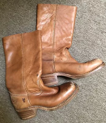 Womens Frye Campus Boots 9 M Pull On Riding Square 841186 700 77050-8 D2 USA • $81