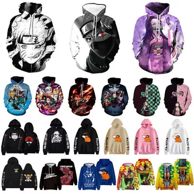 Adults Kids Anime Graphic Print Hoodie Hooded Sweatshirt Pullover Tops Hoody • £25.09