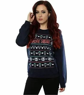 $17.70 • Buy Ladies Suicide Squad Joker Harley Quinn Christmas Sweatshirt Sizes S - M - L