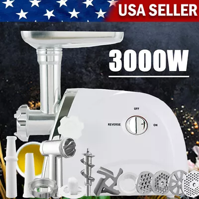 Heavy Duty 3000W Powerful Electric Meat Grinder Mincer Sausage Maker W/3 Blades • $57.99