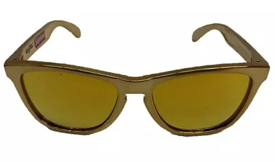 Supreme Sunglasses OAKLEY FROGSKINS GOLD Near Mint W/Box Men's Eyewear Auth USED • $769.39