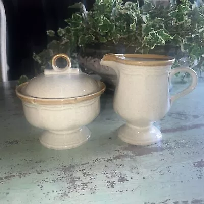 MIKASA COUNTRY CHARM CREAMER & SUGAR BOWL With LID SET PATTERN # EC400 • $11.99