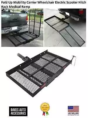 Fold Up Mobility Carrier Wheelchair Electric Scooter Hitch Rack Medical Ramp • $246.82