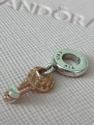 $13.50 • Buy Pandora Key To Happiness Charm Bnwt & Pouch
