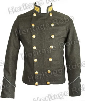 US CIVIL WAR CS OFFICER SHELL JACKET WITH ALL COLOR PIPING Trim- All Sizes • $115